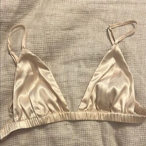 Daily Drills Champagne Satin Bralette